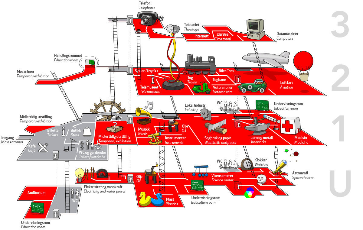 The new map I made for Teknisk Museum